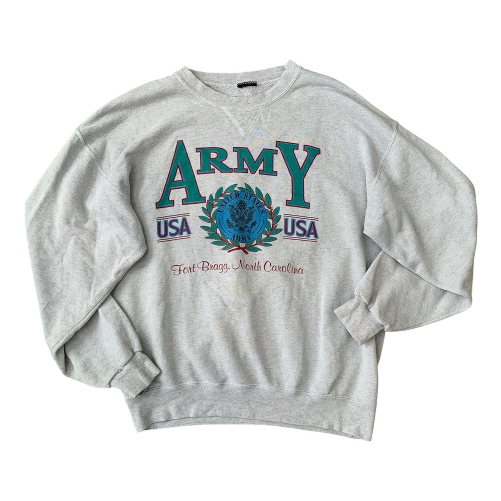 Army USA Sweatshirt Medium / Large Grey
